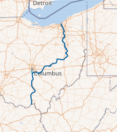 Ohio and Erie Canal Route Map